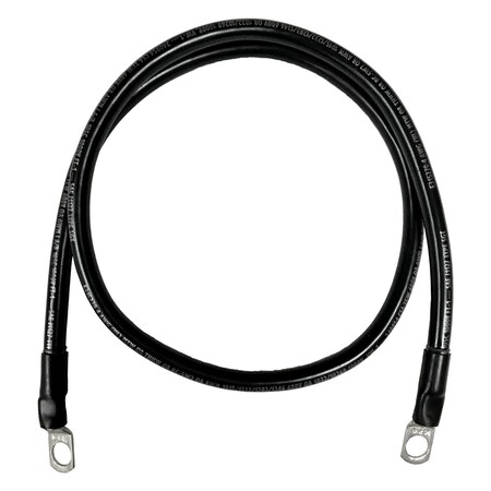 Remington Industries Marine Battery Cable, 4 AWG Gauge, Tinned Copper w/ Black PVC, 36" Length, 5/16" Lugs 4-5MBCBLA36